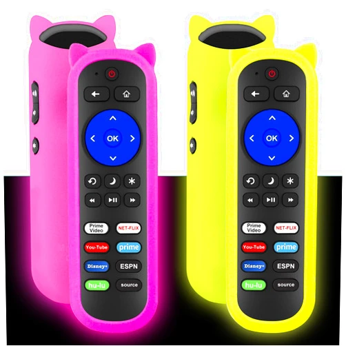 Maozhren (Pack of 2) Remote Compatible with Roku Players and Roku TV Remote, for Roku Box 1 2 3 4,Roku Express/+, Premiere/+, Ultra and TCL Hisense Onn Element Philips Roku TV with Anti-Lost Case