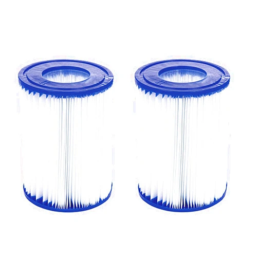 WuYan 2 Pack Swimming Pool Filter Compatible for Cartridge Type II, Replacement Hot Tubs Filter Compatible with Lay Z Spa Filter Pump