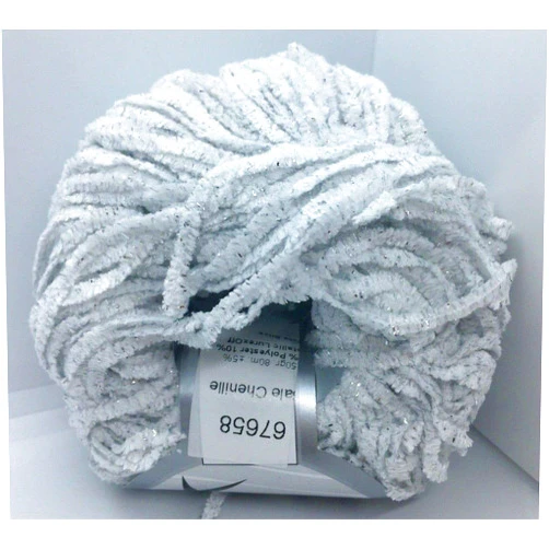 Ice Yarns Metallic Accent Chenille Yarn - 50 Grams (1.75 Ounces) 80 Meters (87 Yards)