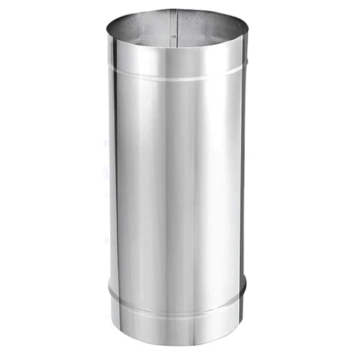 DuraVent DuraBlack 48 Inch x 6 Inch Stainless Steel Single Wall Wood Burning Stove Pipe Connector to Vent Smoke and Exhaust, Silver