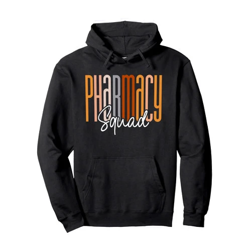 Nurse And Pharmacy Squads Apparels Pharmacy Squad Leopard Print For Pharmacist Technician Pullover Hoodie