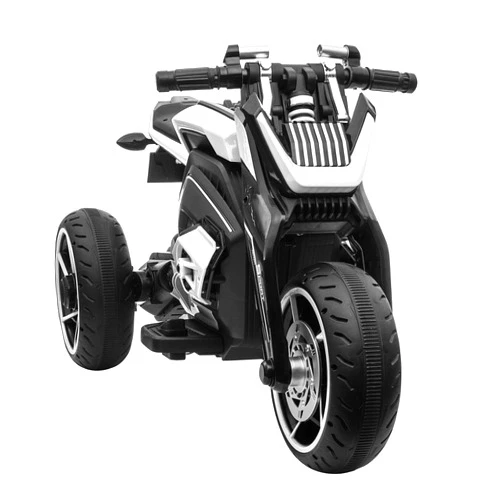 Tobbi 12V Kids Ride On Motorcycle Toys 3 Wheels Electric Trike Motorcycle for Boys and Girls with Light in White