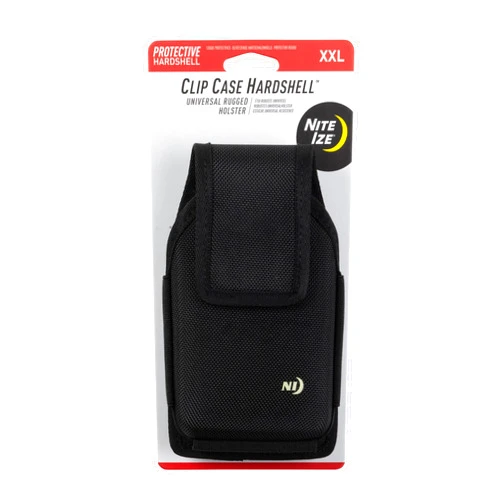 Nite Ize Clip Case Hardshell Universal Rugged Holster - Belt Clip Phone Case for Easy Access - Heavy Duty & Protective - Multi-Purpose - Durable Design - Hardshell Vertical, XXL