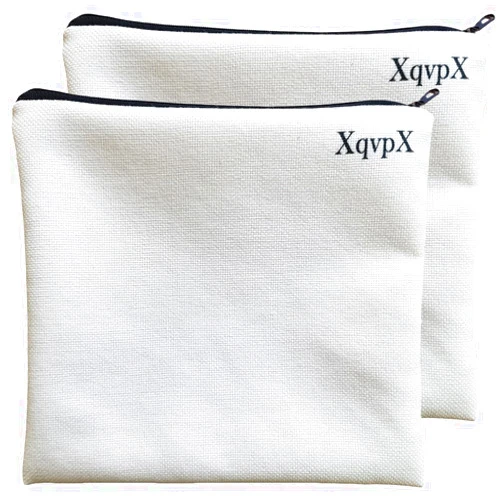Generic XqvpX 2-Pack Creative DIY Blank Panel Zipper Pouches - 22.5cm x 22cm, Perfect for Painting & Doodling Your Personal Style, Ideal for Cosmetics, Travel Essentials & Daily Necessities
