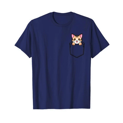 Cute Pocket Buddy Boys Girls Funny Animal Toddler Boys Girls Toddler Cute Zoo Animal Kitten Cat in Pocket Kids T-Shirt