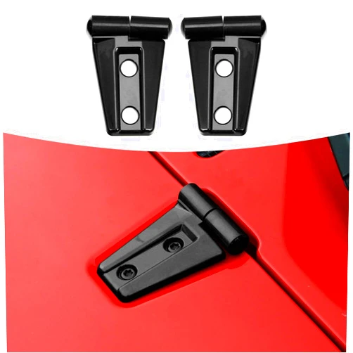 RT-TCZ Hood Hinge Cover Trim Exterior Decoration Kits Accessories for Jeep Wrangler JK & Unlimited 2007-2017,2PCS (Black)