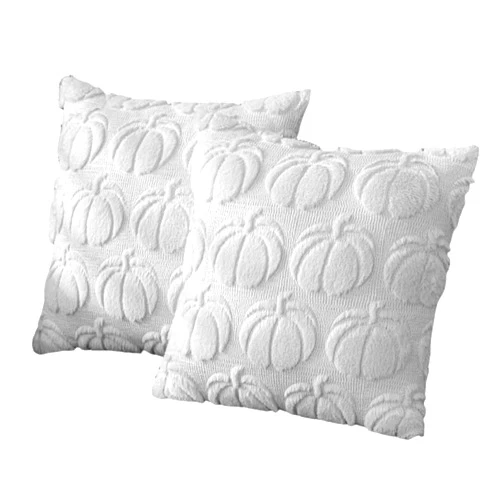 Generic Pumpkin Fall Decorative Throw Pillow Covers,Cozy Autumn Theme, Set of 2 Pumpkin Designs Soft Pillow Covers for Home Accent Autumn Cushions Covers for Farmhouse Couch Cushion Covers (W)
