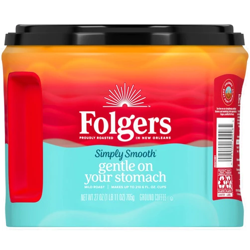 Folgers Simply Smooth Ground Coffee, 27 Ounce, 6 Count