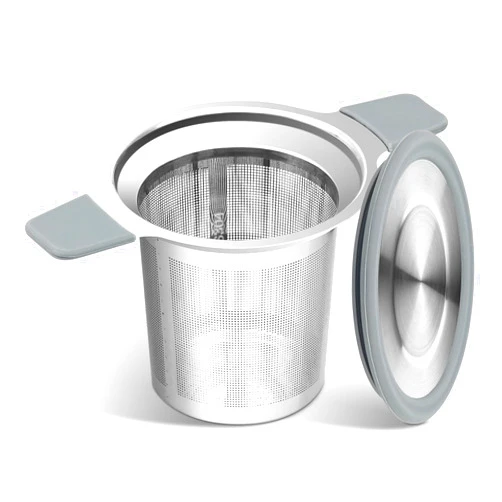 Ohtomber Tea Infuser Strainers, Stainless Steel Loose Leaf Tea Strainer Stepper with Heat Proof Double Handles, Extra Fine Mesh Ball Infusers, Diffuser Holder Filter for Mugs