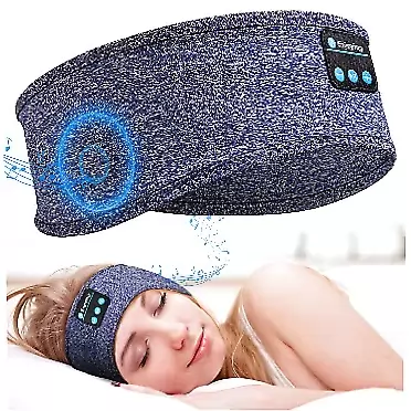 EverPlus Sleep Headphones Bluetooth 5.0 Sleeping Headphones Headband 10H Music, Soft Elastic Comfortable Sleepband ASMR Sleepphones, Birthday Gifts Christmas Stocking Stuffers for Men Women Father Husband Wife Blue(20