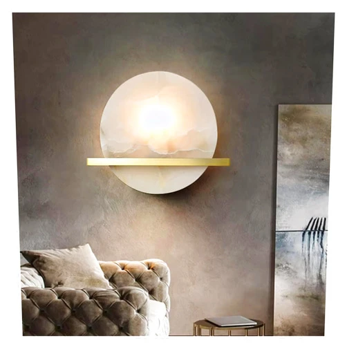 Generic Modern Luxury Marble Wall Lamp Simple Bedroom Bedside Lamp Chinese Style Living Room Background Wall Aisle Led Lighting,Simple