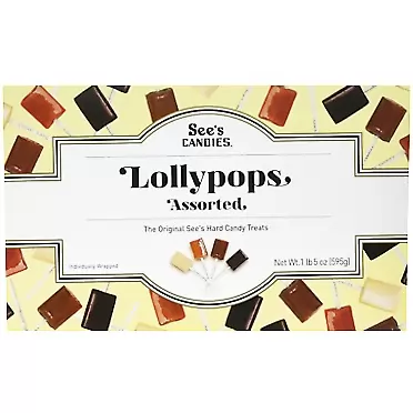 See's Candies 1 lb. 5 oz. Assorted Lollypops-All 4 flavors Basic
