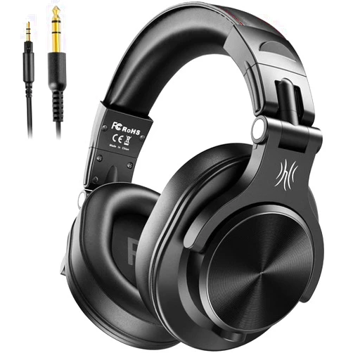 OneOdio A71 Hi-Res Studio Recording Headphones - Wired Over Ear Headphones with SharePort, Monitoring Mixing Foldable Headset with Stereo Sound, 3.5/6.35MM Jack for PC Computer DJ Guitar