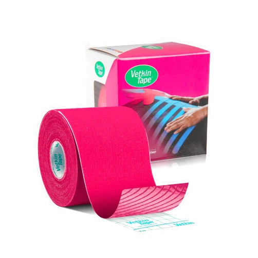 VETKIN VetkinTape Canine & Equine Kinesiology Tape | Veterinary Medical Tape | Vet Wrap for Joint Support & Pet Care | Self Adhesive Bandage Wrap | Pink | 2.4in | (Pack of 1)
