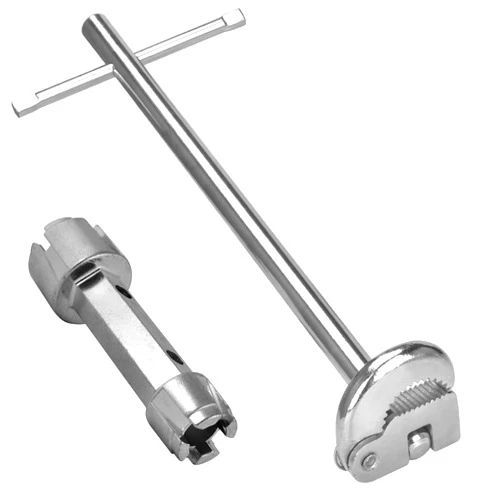 Comfylichi Adjustable Basin Wrench 3/8'' to 1-1/4'' Jaw Capacity, Sink Wrench for Faucet Tub Drain in Tight Space Professional Plumber Wrenches Tool (11-Inch& Tub Drain Remover Wrench)