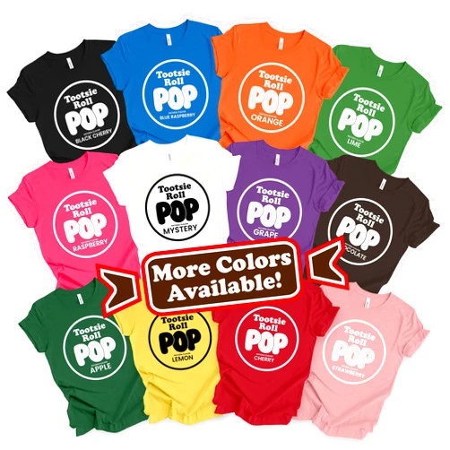 Handmade Halloween Shirts For Women - Tootsie Roll Group Costume Pop Lollipop Halloween 2024 Matching Candy Group Costumes Gifts for Friends Plus Size Unisex