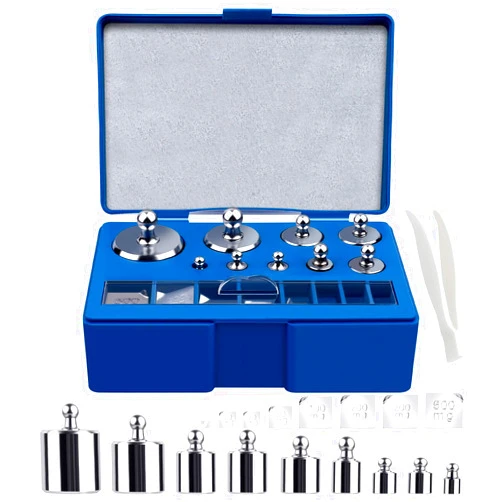 UCEC Calibration Weights for Digital Scale, 10mg - 100g Gram Weights Kit, Precision Stainless Steel Balance Scale Calibration Weight Set with Tweezers for Lab Educational Science