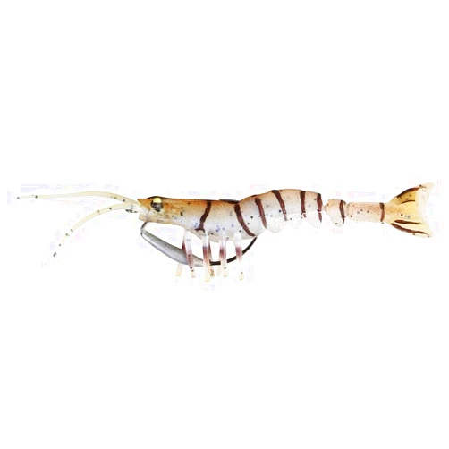 Savage Gear 3D Manic Shrimp Soft Plastic Fishing Bait, 1/2 oz, Blue Pearl, Realistic Contours, Colors and Movement, Durable Construction, Weighted Ultra-Sharp EWG Hook