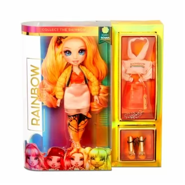 Rainbow Surprise Rainbow High Poppy Rowan - Orange Clothes Fashion Doll with 2 Complete Mix & Match Outfits and Accessories, Toys for Kids 6 to 12 Years Old