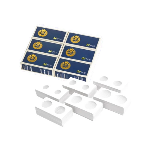 Boen 300PCS Coin Flips in 6 Sizes Cardboard Coin Holders for Colletors 2x2 inch Coin Cardboard Coin Flips for Coin Collection (Coin Flips 6-300)