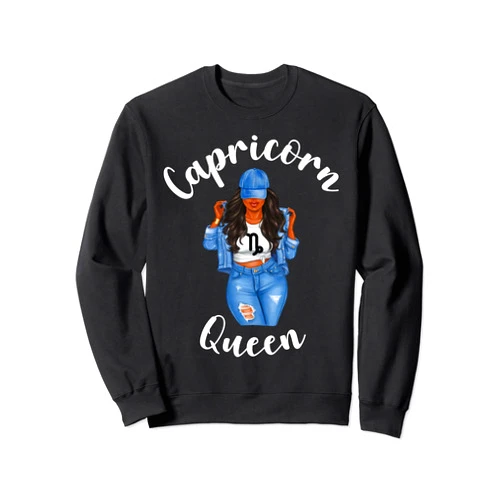 Lush Zodiac Gifts for Women Streetwise Capricorn Queen Womens Zodiac Birthday December Sweatshirt