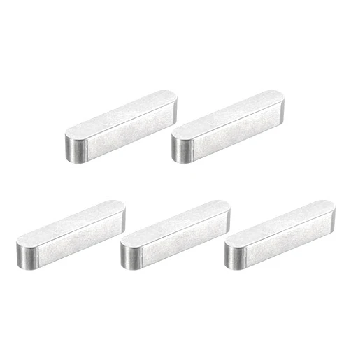 uxcell 5Pcs Round Ended Feather Key, 6x6x30mm Stainless Steel Professional Parallel Drive Shaft Key Stock for Fasteners Mechanical Industry