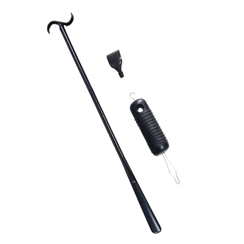 Homymusy 35 Inch 2-in-1 Long Shoehorn with Button Hook and Zipper Helper