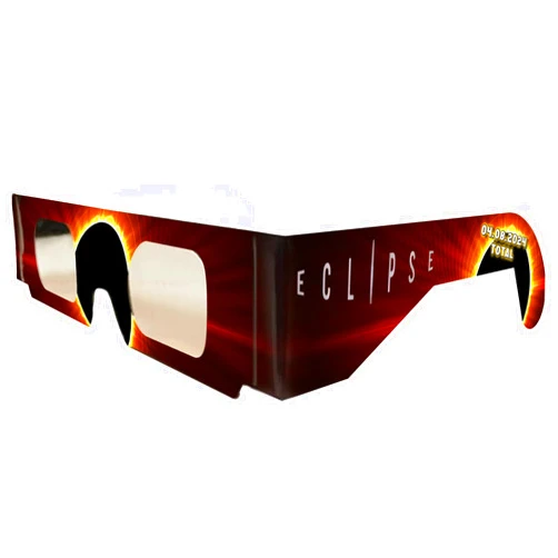 The Eclipser American Paper Optics Glasses - Burning Sun Eclipse Glasses - Eye Protection Glasses for Solar Viewing - Solar Eclipse Glasses for School Science Fairs & Solar Eclipse Viewing - 10 Pack