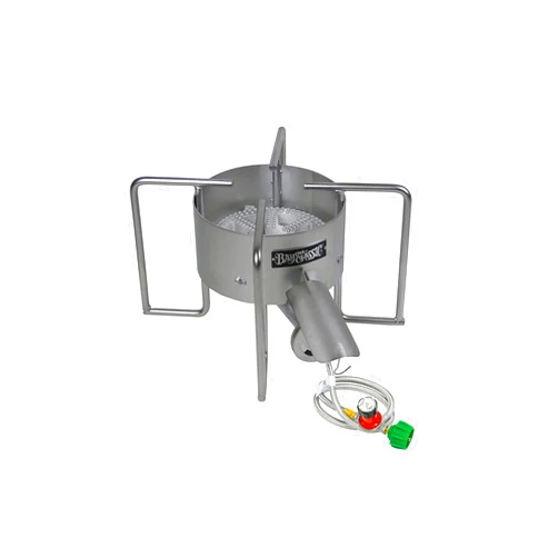 Bayou Classic SAB6 Stainless Bayou Banjo Cooker - 22-in Propane Burner for Outdoor Cooking - Crawfish Boiler, Homebrew Burner, Fits Large Stock Pots, Cast Iron Kettles - Seafood Boil Pot, Stew, Gumbo