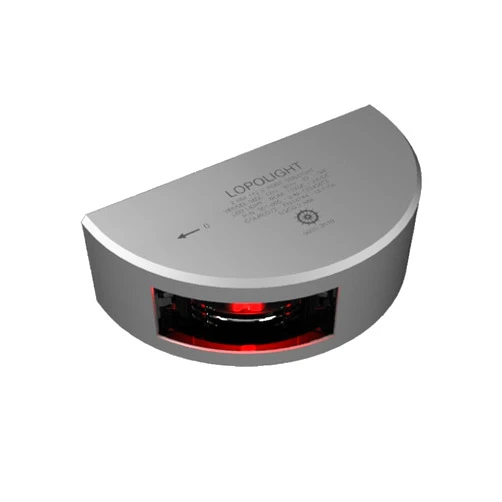 Lopolight Series 301-002 - Port Sidelight - 2NM - Vertical Mount - Red - Silver Housing