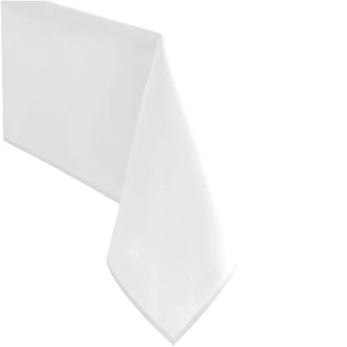 Hiasan White Square Tablecloth - Waterproof and Spillproof Restaurant Washable Polyester Table Cloth for Dining Room, 54 x 54 Inch