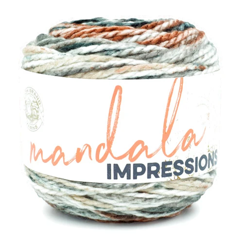 Lion Brand Yarn Mandala Impressions, Bulky Yarn, Nightfall, 1 Pack