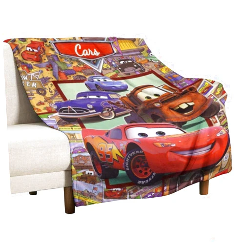 HUMYYTBQ Cartoon Car Movie Blanket Super Ultra-Soft Flannel Throw Bed All Seasons Air Conditioner Blankets for Living Room Couch Sofa Fleece Gifts for Kids Adult 40