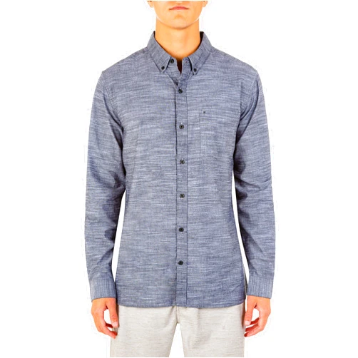Hurley Men's One and Only Textured Long Sleeve Button Up