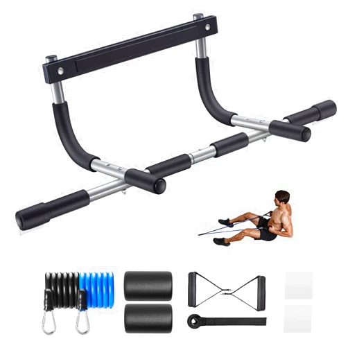 Ally Peaks Pull Up Bar for Doorway | Thickened Steel Max Limit 440 lbs Upper Body Fitness Workout Bar| Multi-Grip Strength for Doorway | Indoor Chin-Up Bar Fitness Trainer for Home Gym Portable