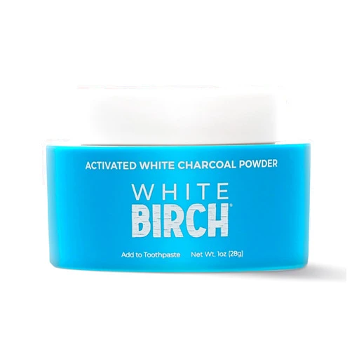 White Birch Activated White Charcoal Powder - Professional Teeth Whitening Charcoal - Natural & Fluoride Free Oral Care (White Charcoal Powder)