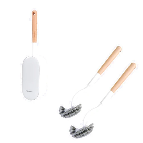 Kpoooku Toilet Brush with Holder + 2 Pack Refills
