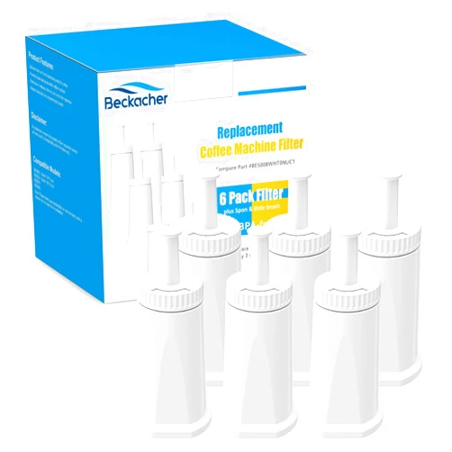 Beckacher 6 Pack Upgrade Water Filters Compatible with Breville BES880 Barista Touch, BES990 BES980 Oracle Touch and BES878 BES920 Bambino ClaroSwiss Sage Espresso coffee Machine, #BES008WHT0NUC1