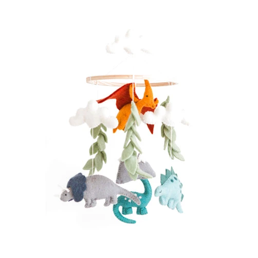 Nivas Dino Mobile, Dinosaur Theme Crib Mobile, Stegosaurus Brachiosaurus Triceratops Mobile Dinosaur Mobile Jungle Mobile Forest Mobile