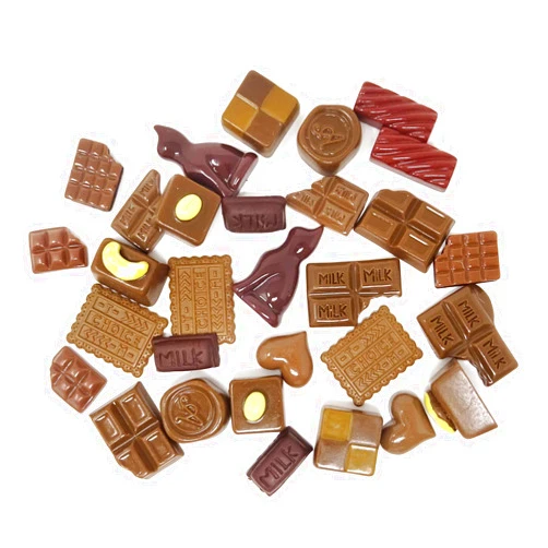 Honbay 30PCS Slime Charms, Assorted Flatback Resin Chocolate Slime Beads for Scrapbooking, Hair Clip, DIY Crafts, etc