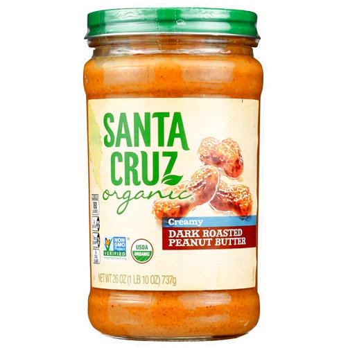 SANTA CRUZ ORGANIC Organic Creamy Dark Roasted Peanut Butter, 26 OZ