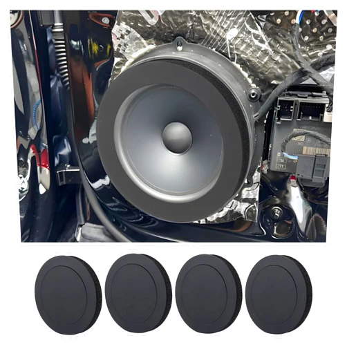 carleef 4PCS 6.5 Speaker Rings,Self Adhesive Speaker Foam for Enhancing Stereo Sound,High Resilience Speaker Baffles 6.5 inch Car Audio Accessories Avoid Sound Diffusion for Car SUV Truck
