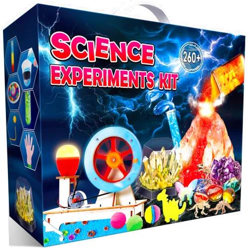 UNGLINGA 260+ Experiments Science Kits for Kids, S.T.E.M Science Projects, Chemistry Set, Christmas Birthday Toys Gifts Idea for Boys Girls, Dig Volcano Gemstones, Educational Scientist Set