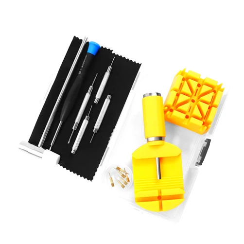 GAQWOK Ultimate Watch Link Removal kit - Adjustable Bracelet Repair & Resizing, Watch Band Remover, Screwdriver, Hammer, Pin Punch, Watch Back Remover - Includes Storage Box