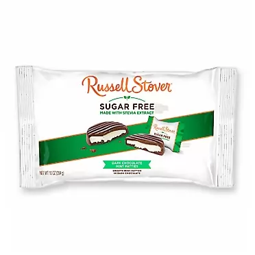 Russell Stover Sugar Free Mint Patties with Stevia, 10 oz. Bag