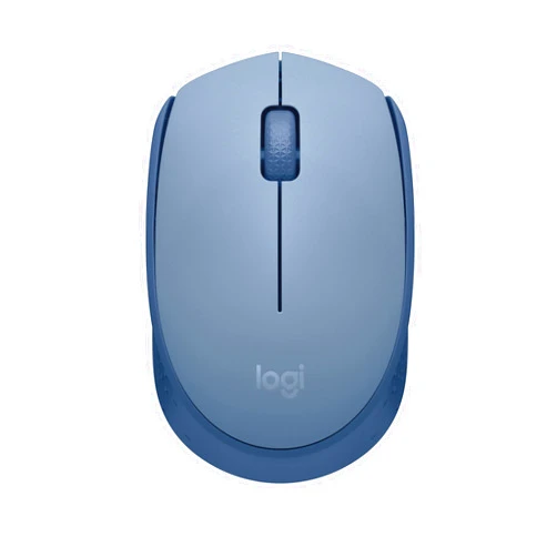 Logitech M170 Wireless Mouse for PC, Mac, Laptop, 2.4 GHz with USB Mini Receiver, Optical Tracking, 12-Months Battery Life, Ambidextrous - Blue Grey
