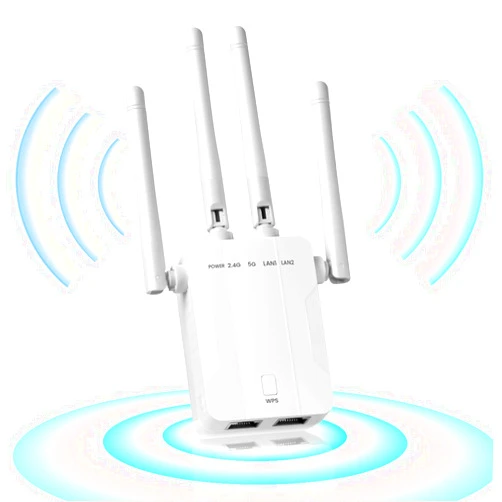 Faber-Castell 2024 New WiFi Extender Signal Booster,WiFi Extender,WiFi Booster with 1200Mbps Dual Band(Up to 10000sq.ft for 55+ Devices),WiFi Repeater with 4 Antennas 360° Full Coverage,1-Tap Setup & Ethernet Port