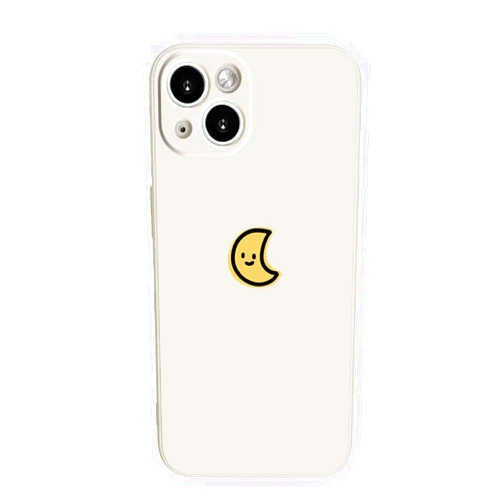 Casechics Compatible with iPhone Case,Silicone Cute Couple Matching Cartoon Sun Moon Camera Lens Protection Soft Shockproof Cover Phone Case (Whitemoon,iPhone 16 Pro)