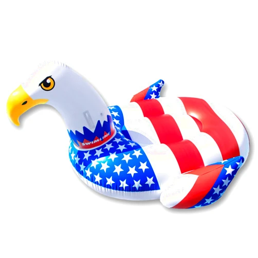 SWIMLINE ORIGINAL 90700 Patriotic Americana Eagle Pool Float | Oversized Ride-On Raft with Stable Design | Lounge Floatie Ideal for Summer Gatherings & Poolside Relaxation