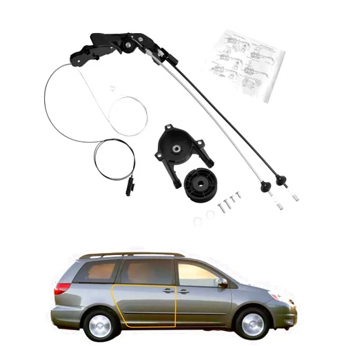 Gledewen Sliding Door Cable Assembly, Rear Right Passenger Side, Compatible with 2004-2010 Toyota Sienna 3.3L 3.5L V6, 85620-08042 69631-08030 924-550, Auto Power Door Spool Control Cable Repair Kit w/o Motor